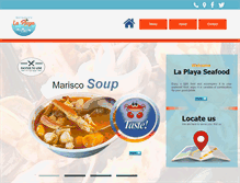 Tablet Screenshot of laplayaseafood.com